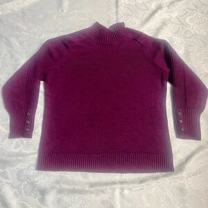 J. Jill Rich Raspberry Turtleneck Sweater